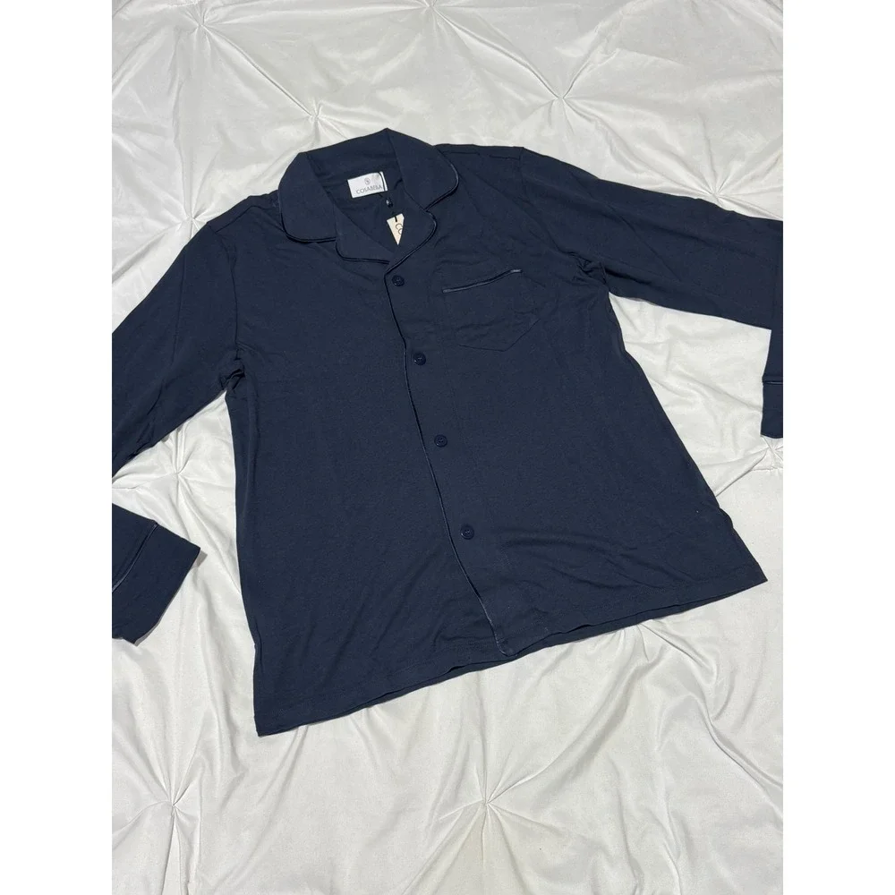 Cosabella Classic Men's Pajama Set Navy Long Sleeve & Pants Size S